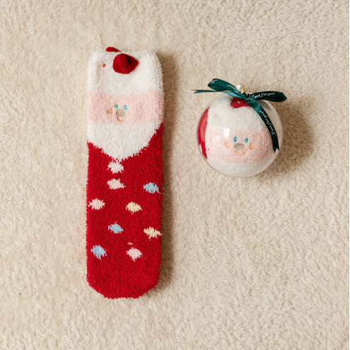 [Christmas Special] [Adult] Dots Santa Pattern Socks