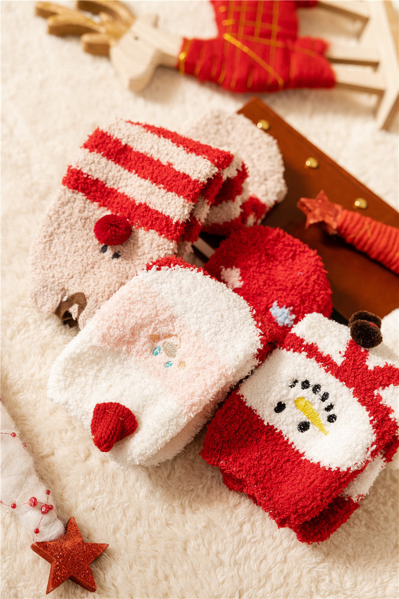 [Christmas Special] [Adult] Red Santa Clause Pattern Socks