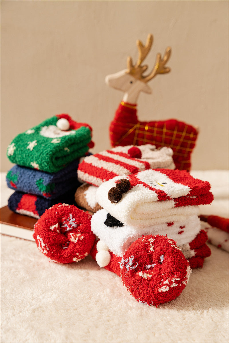 [Christmas Special] [Adult] White Snowman Pattern Socks